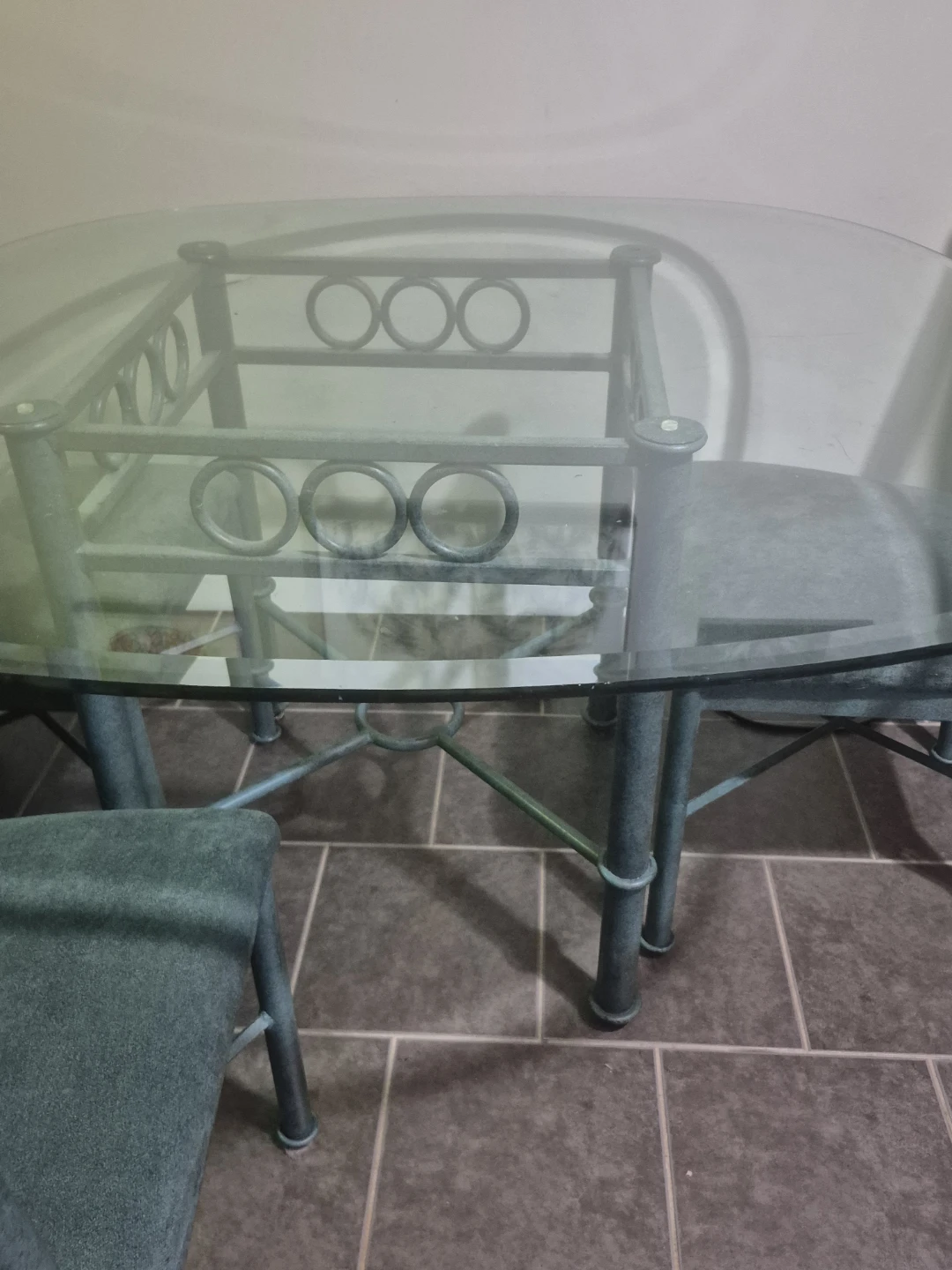 Glass Top Dining Table with Chairs - photo 5