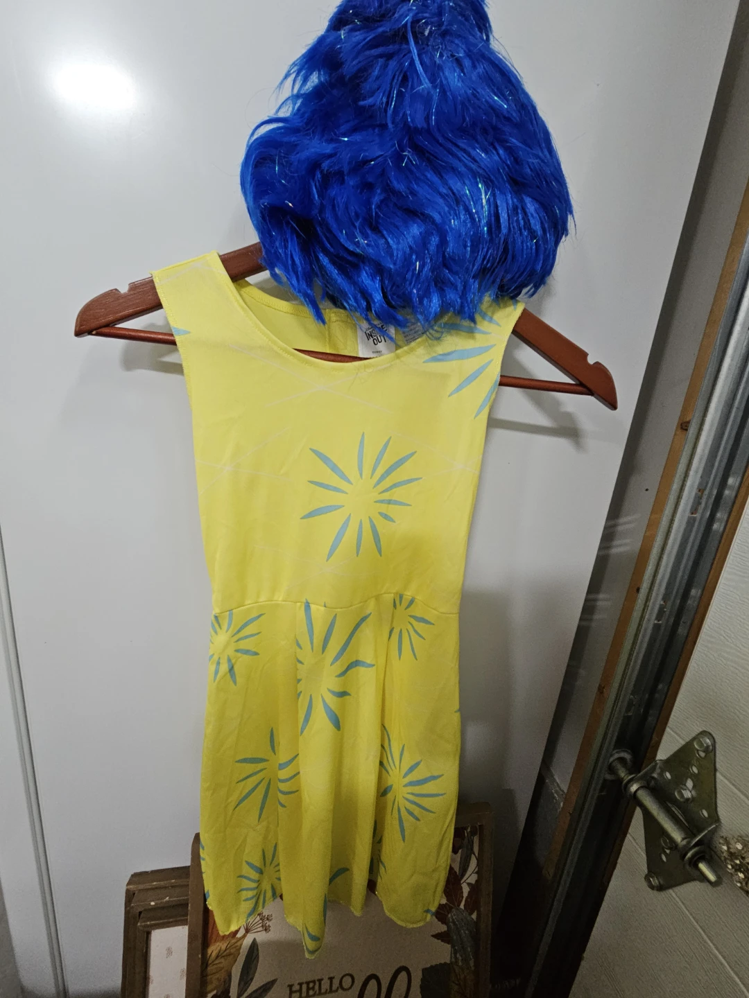 Disney Pixar Inside Out Joy Costume Dress and Wig Set