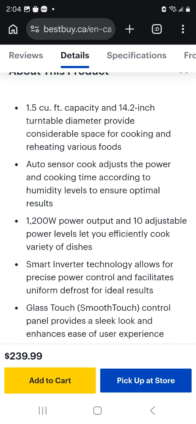 LG Smart Inverter Microwave Oven - photo 2