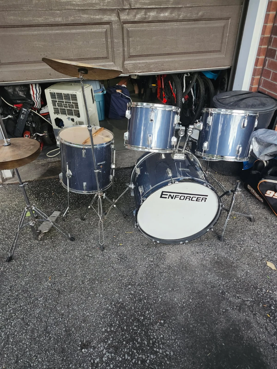 Enforcer 5 Piece Drum Set in Blue