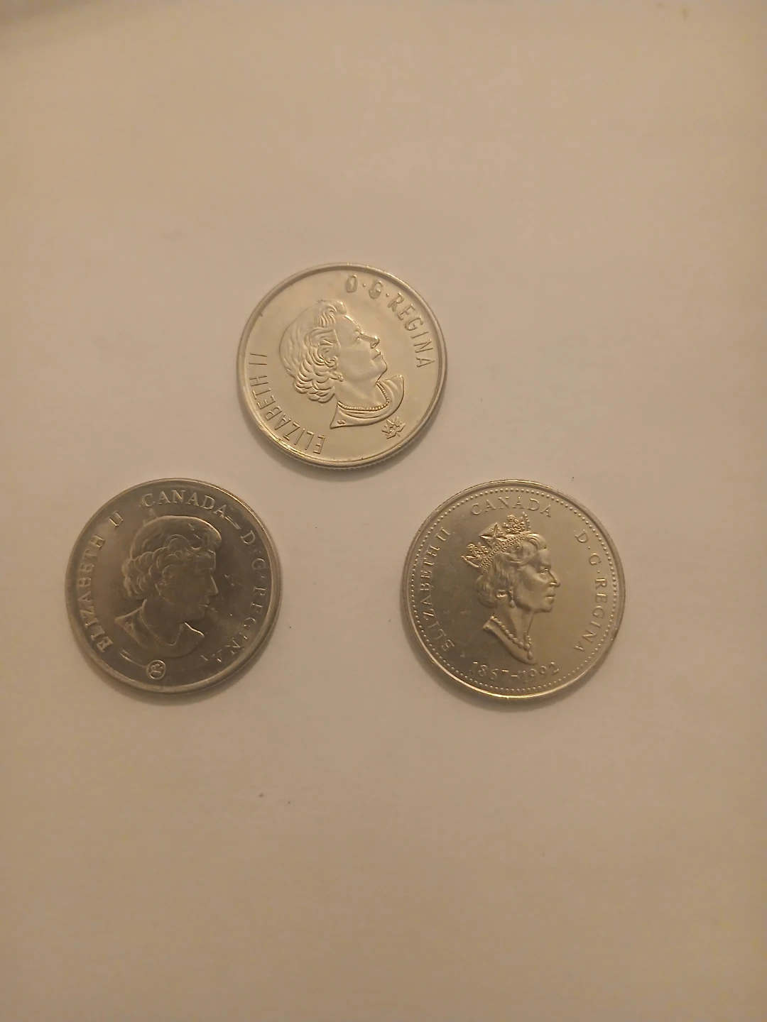 3 Canadian 25 Cent Coins