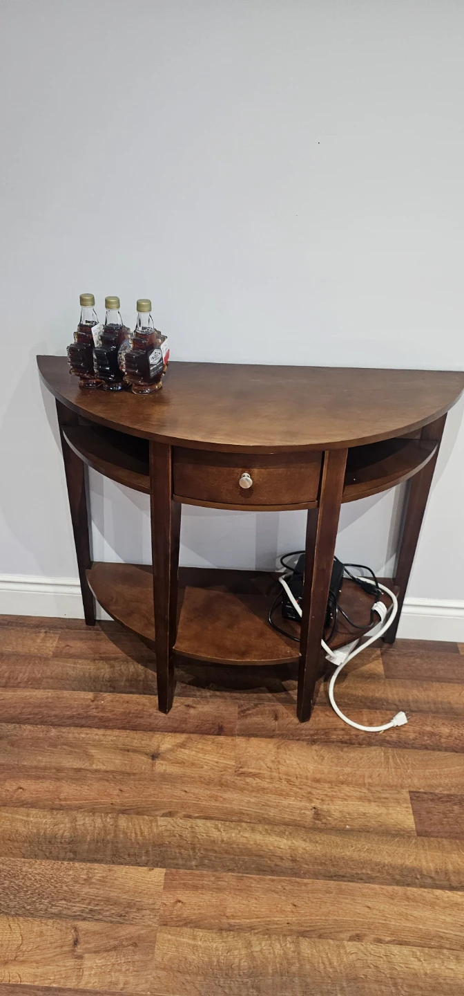 Small Wooden Console Table with Drawer