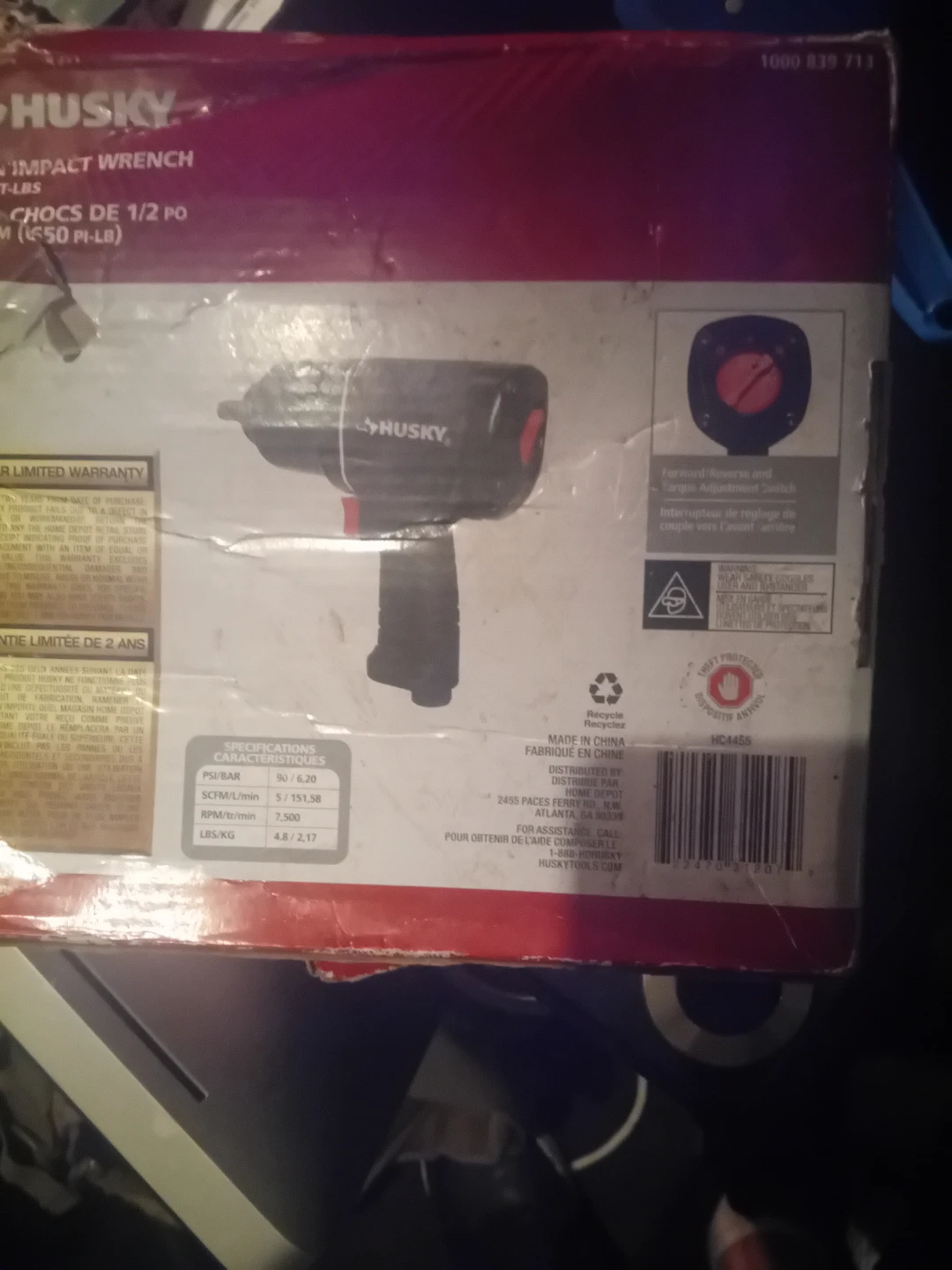 Husky 1/2 in. Impact Wrench - 650 FT-LBS - photo 3