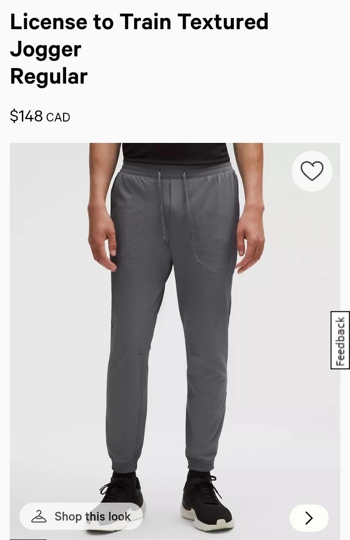 Lululemon License to Train Textured Joggers