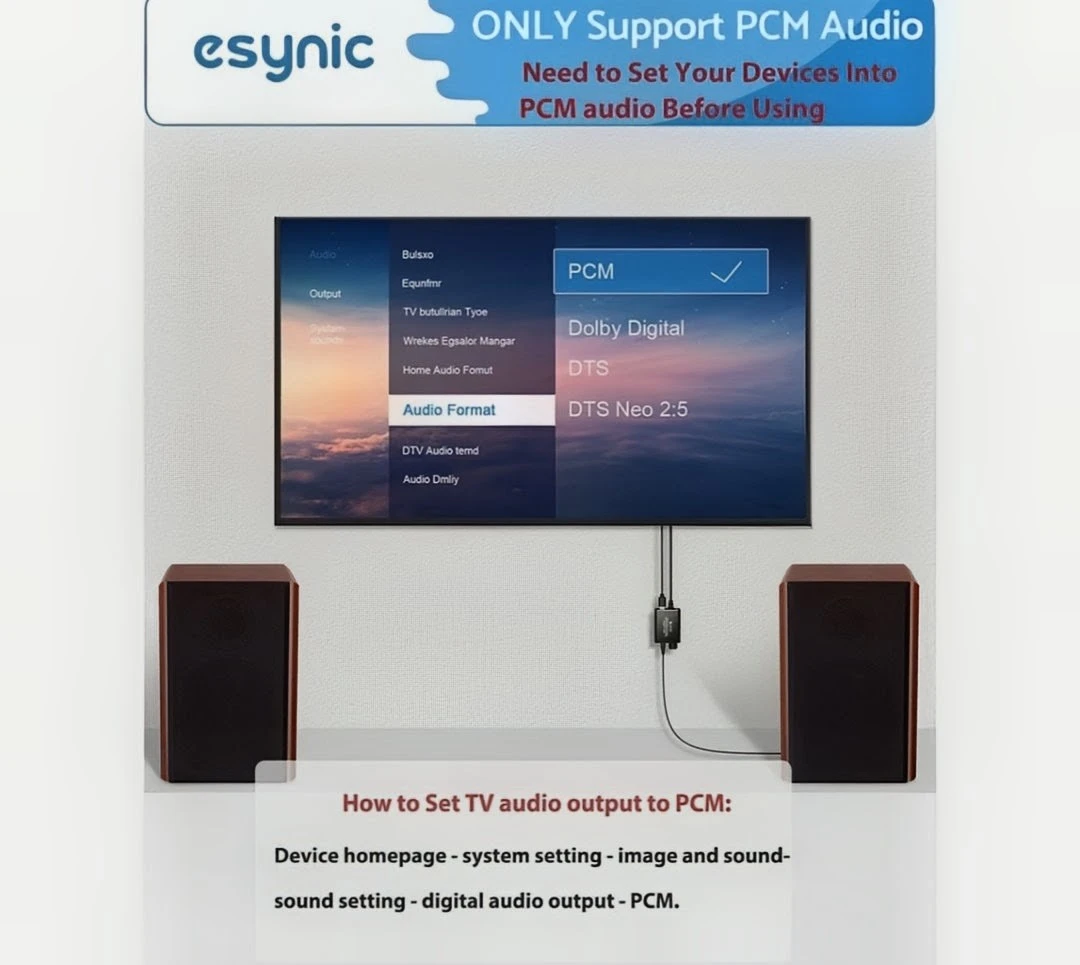 Esynic 192kHz Optical to RCA Audio Converter - photo 5