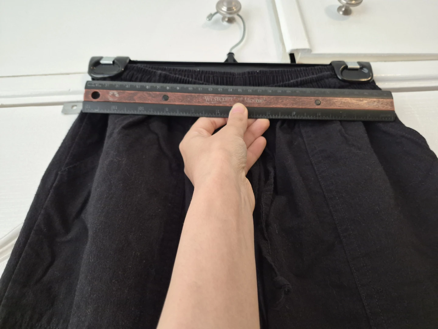 Black Wide Leg Pants - 100% cotton Size S/M - photo 3
