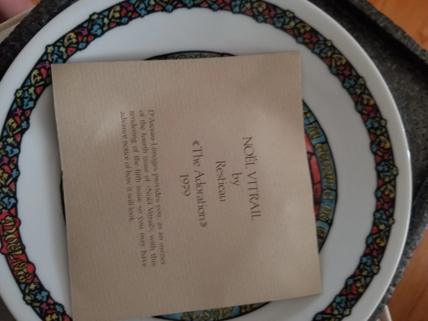 Noel Vitrail The Adoration Plate - photo 2