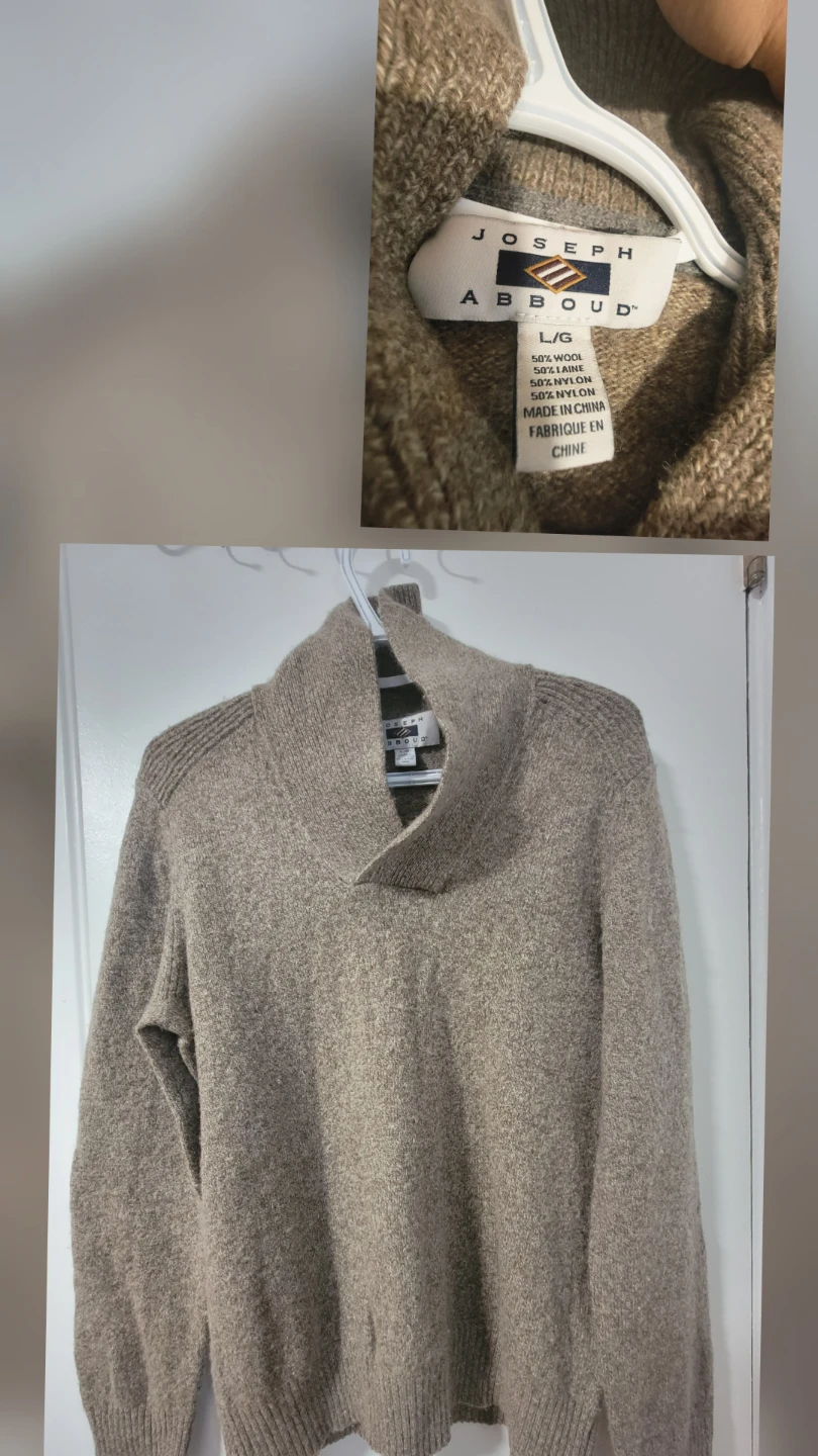 Joseph Abboud Men's Shawl Collar Sweater - Large