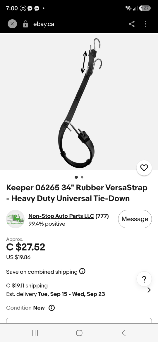 Keeper 34" Rubber VersaStrap - Heavy Duty Tie-Down - photo 2