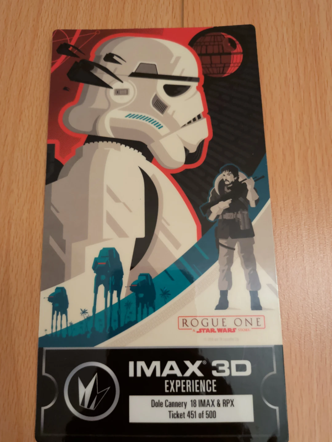 Rogue One IMAX 3D Experience Ticket 451/500