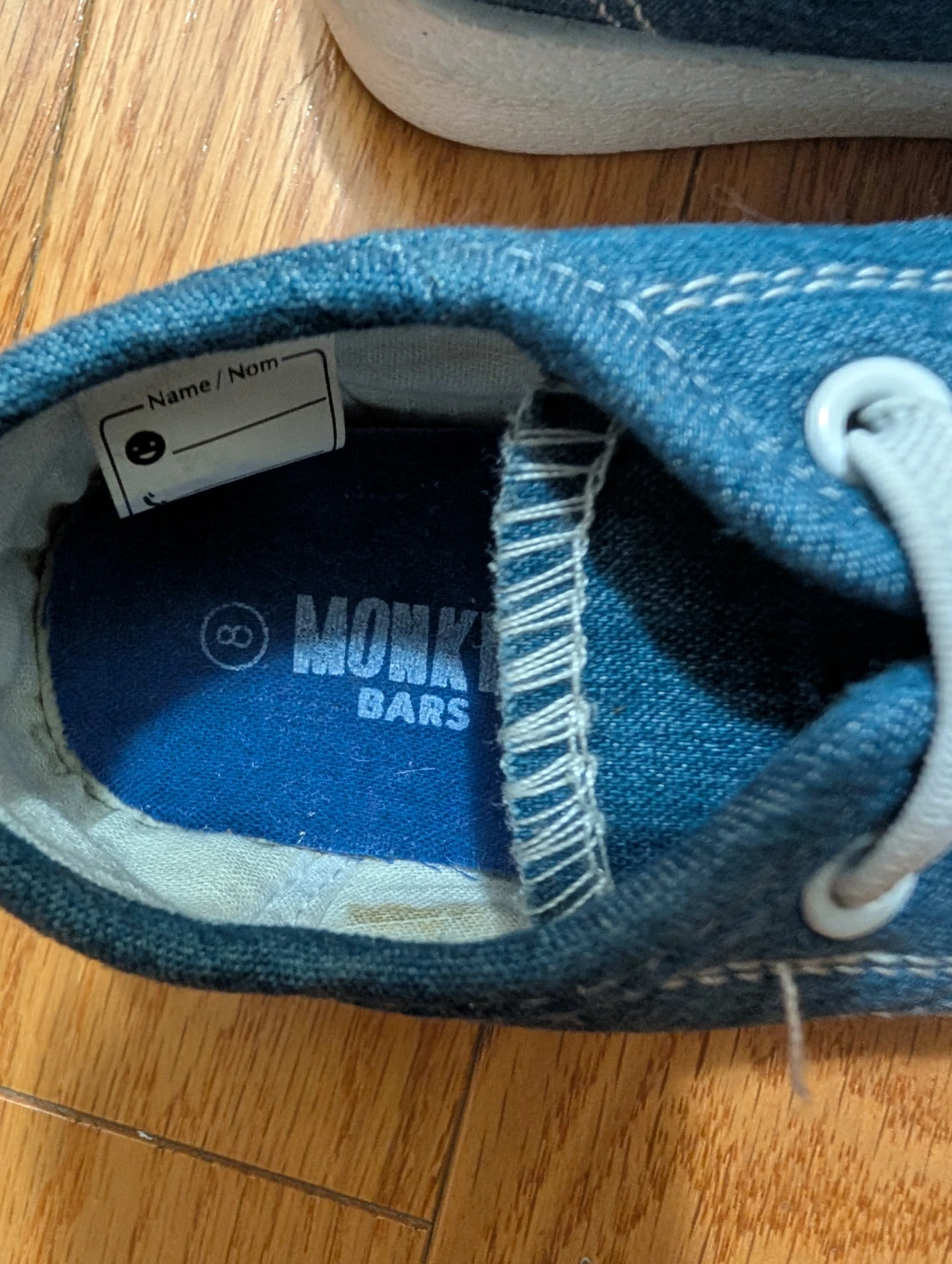 MONKEY BARS Toddler Denim Sneakers - Size 8 - photo 4