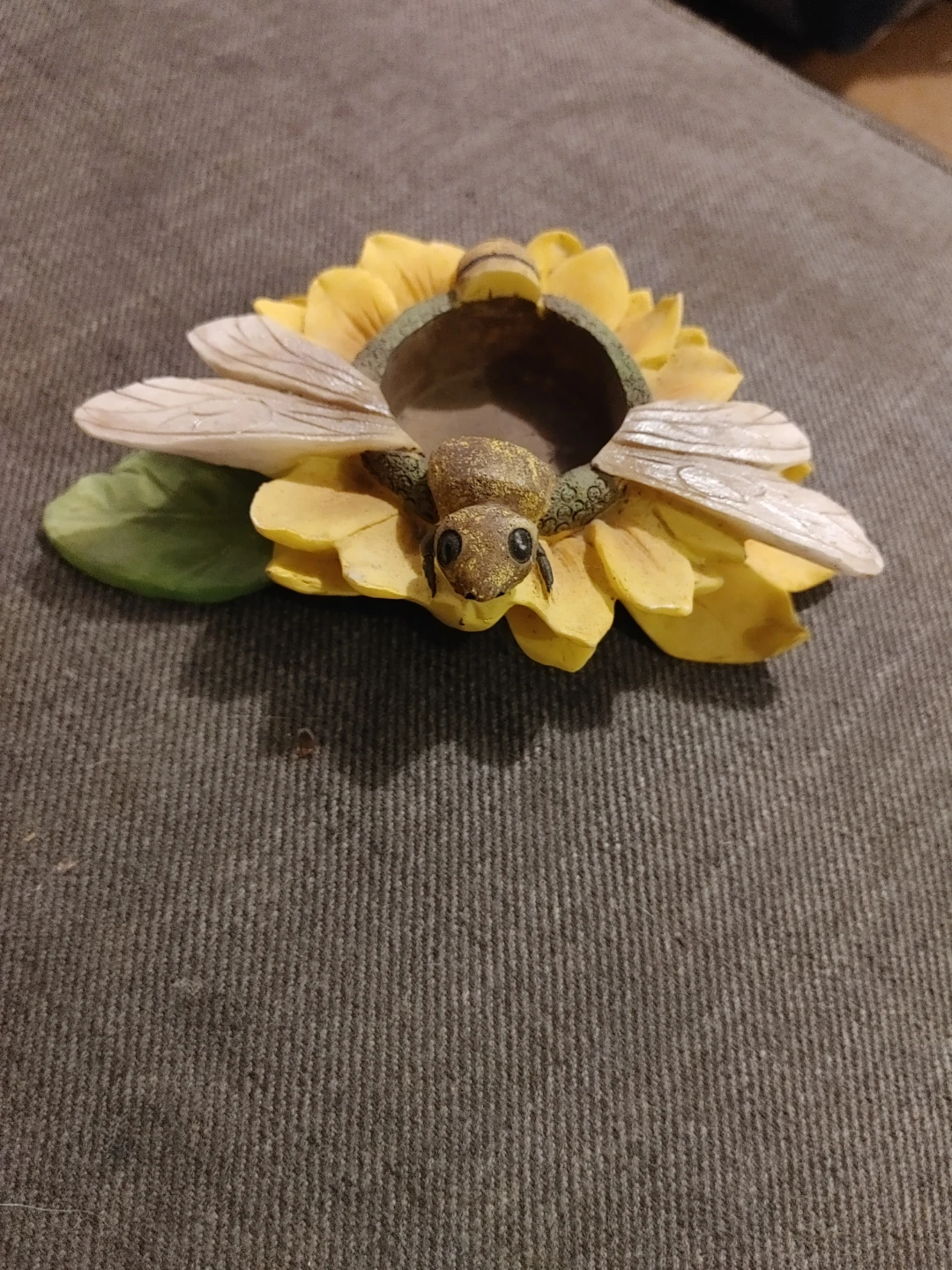 Bee and Sunflower. & frog Candle Holder