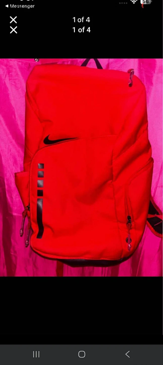 Red Nike elite bag