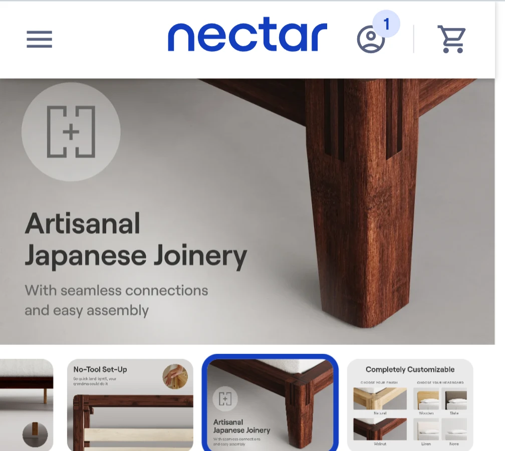 Nectar Queen Bamboo Platform Bed - photo 4