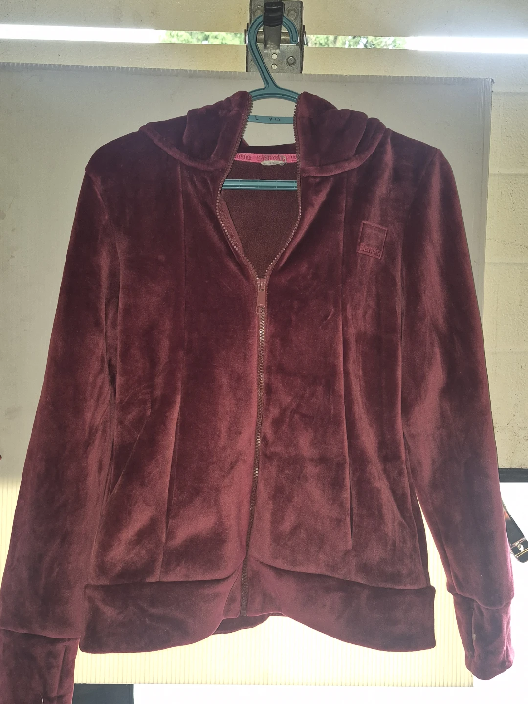 Bench Velour Zip-Up Hoodie