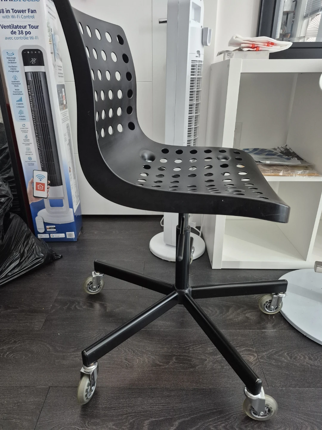 Black Office Chair with Wheels