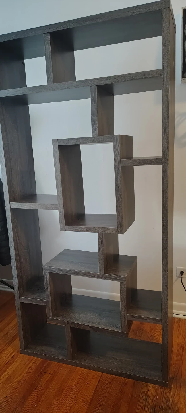 ​Librero Moderno Asimétrico / Estantería Organizadora Gris - photo 2