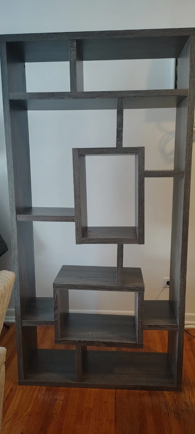 ​Librero Moderno Asimétrico / Estantería Organizadora Gris - photo 3