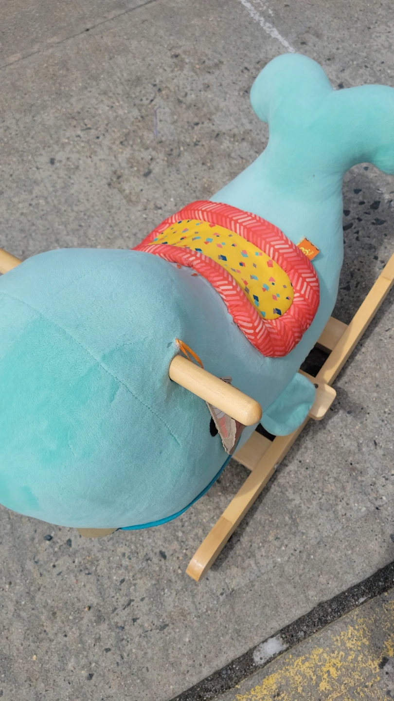 Teal whale rocking toy - photo 3