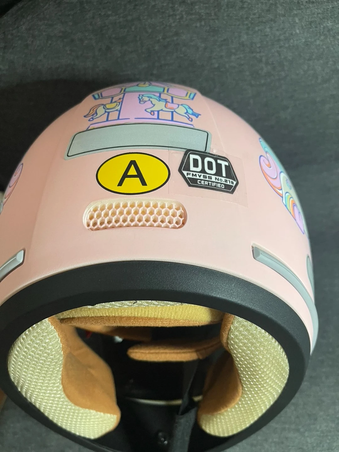Pink Unicorn Kids Motorcycle Helmet 46-52cm