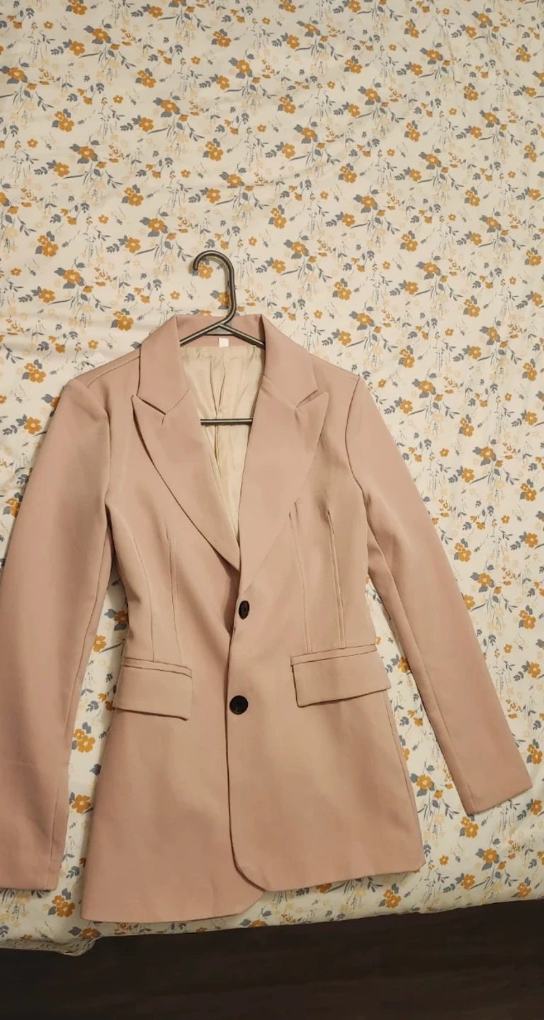 Pink Double-Breasted Blazer