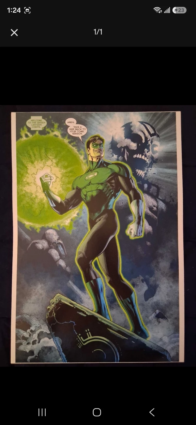 DC Comics, Green Lantern Poster on cardstock. (Only 1 available)