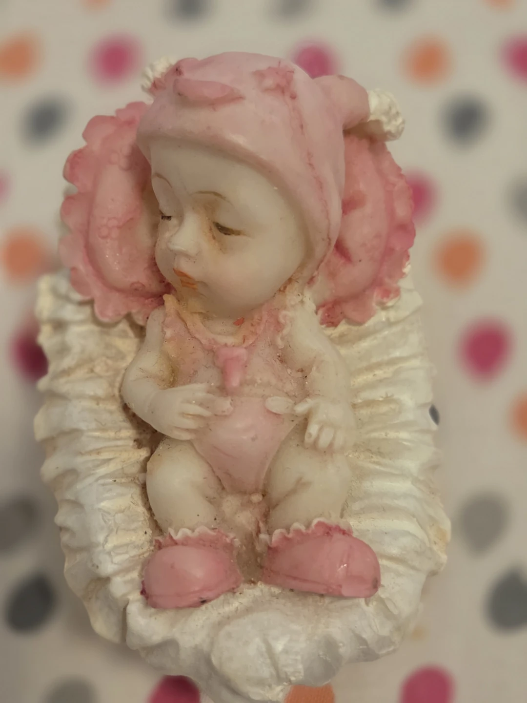 Pink Baby Figurine in Basket - photo 5