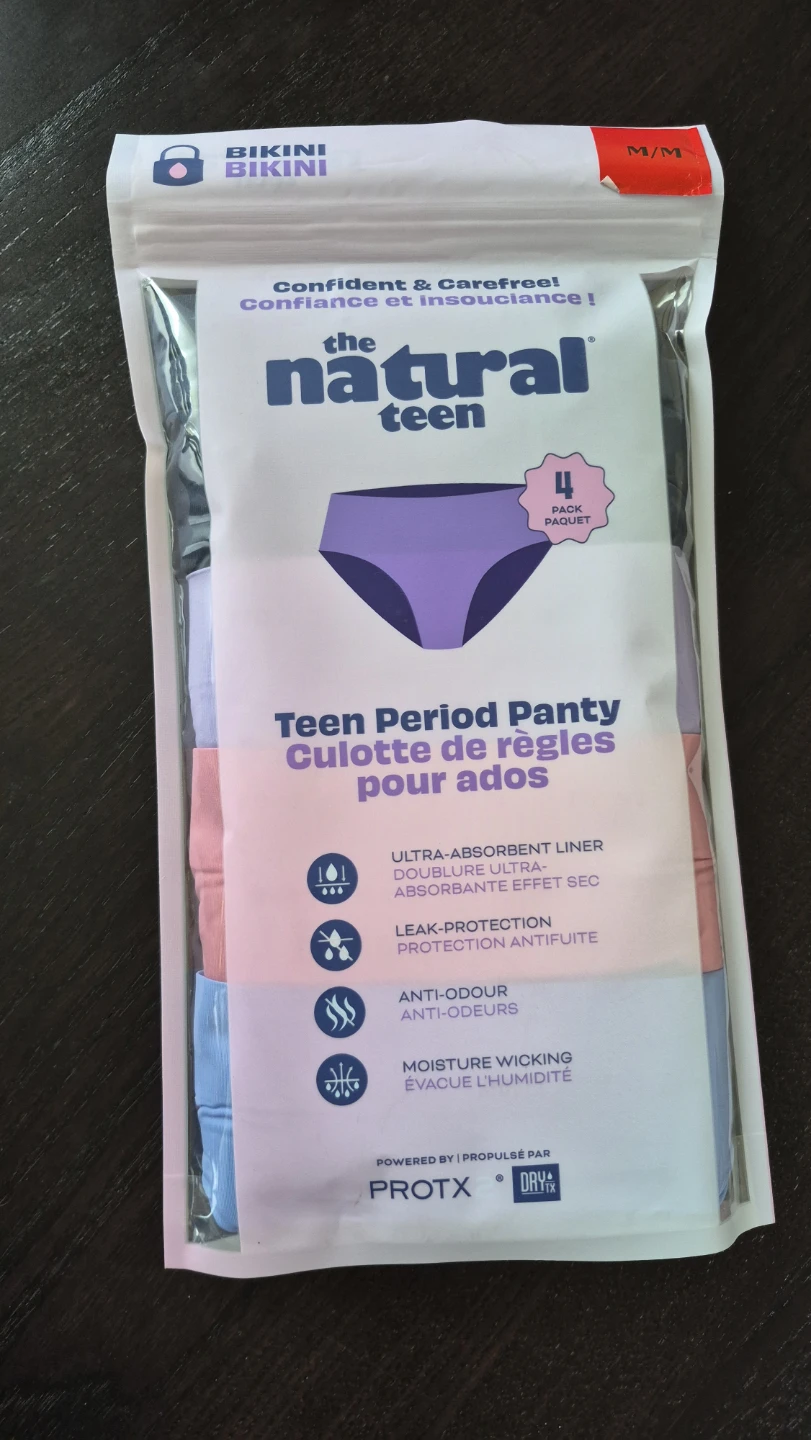 New package of 4 the natural teen leak proof underwear, Md - photo 2