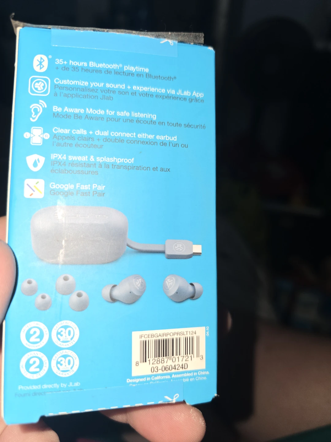 JLab Go Air Pop True Wireless Earbuds - Slate - photo 2