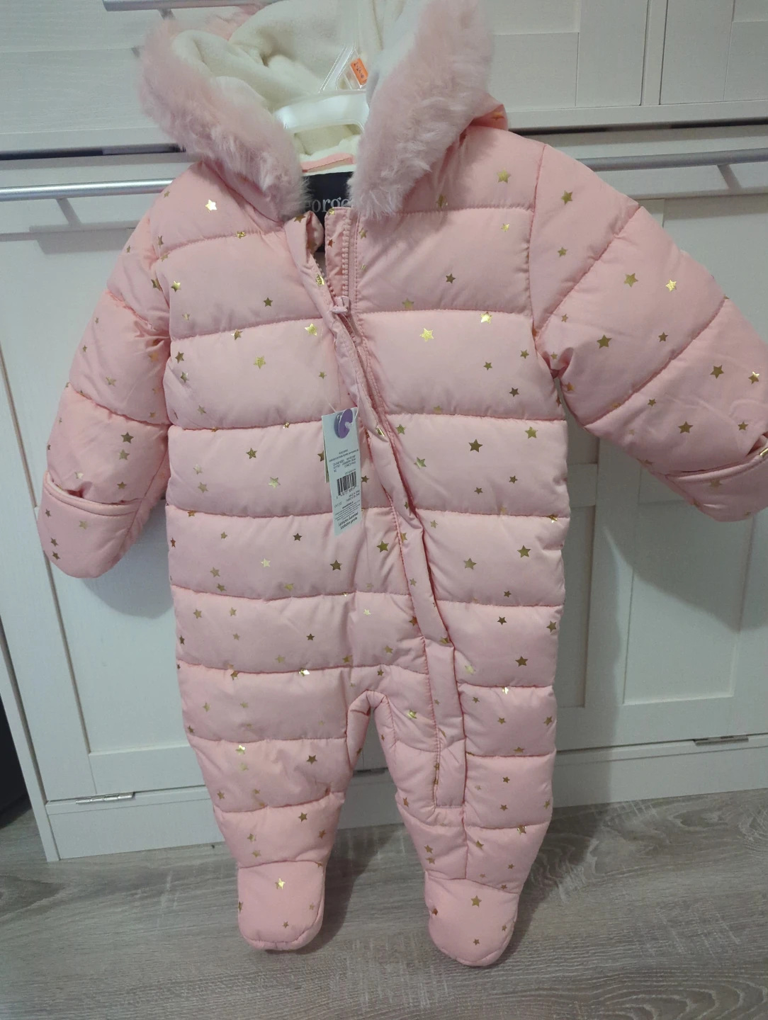 George Pink Star Puffer Snowsuit