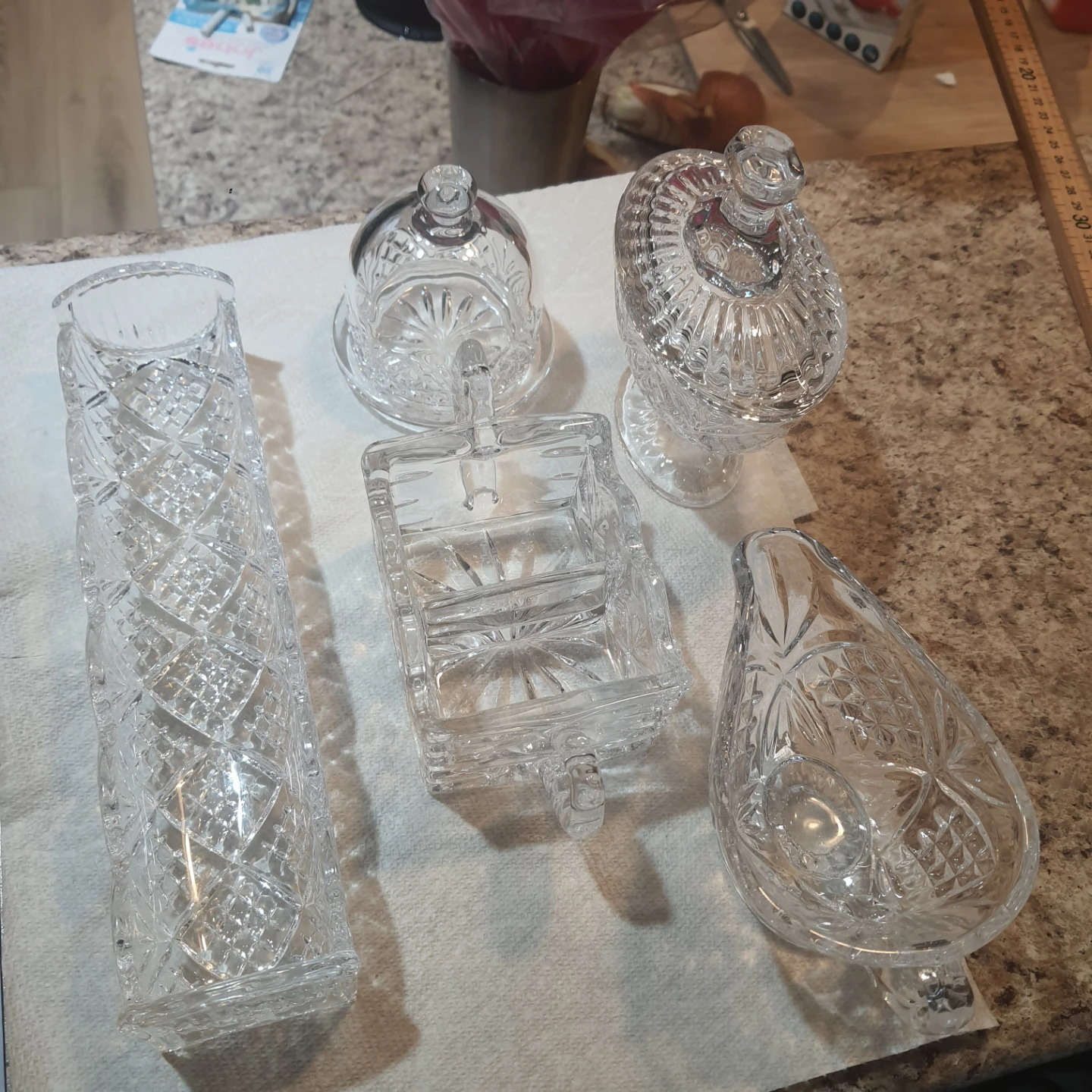 Crystal Glass Serving Dish Set - photo 2