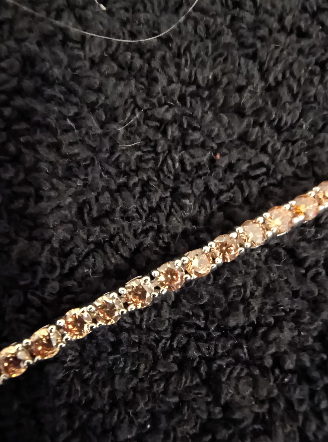 Tennis Bracelet with champagne rhinestones - photo 2