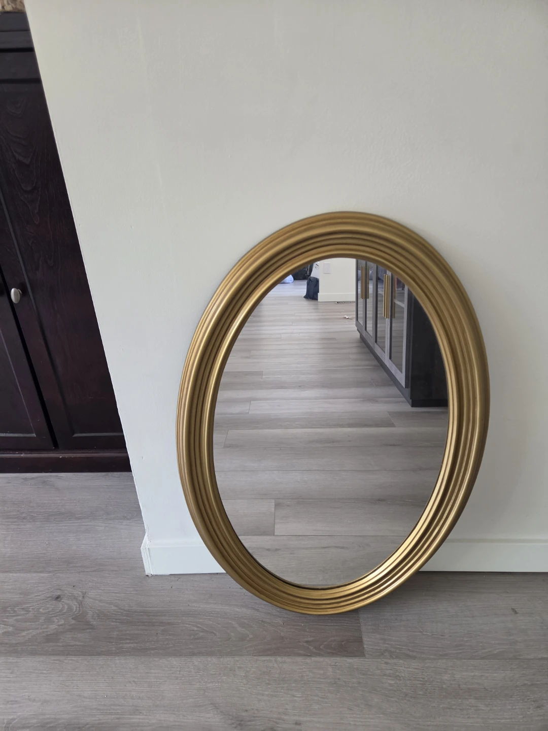 Gold Oval Mirror