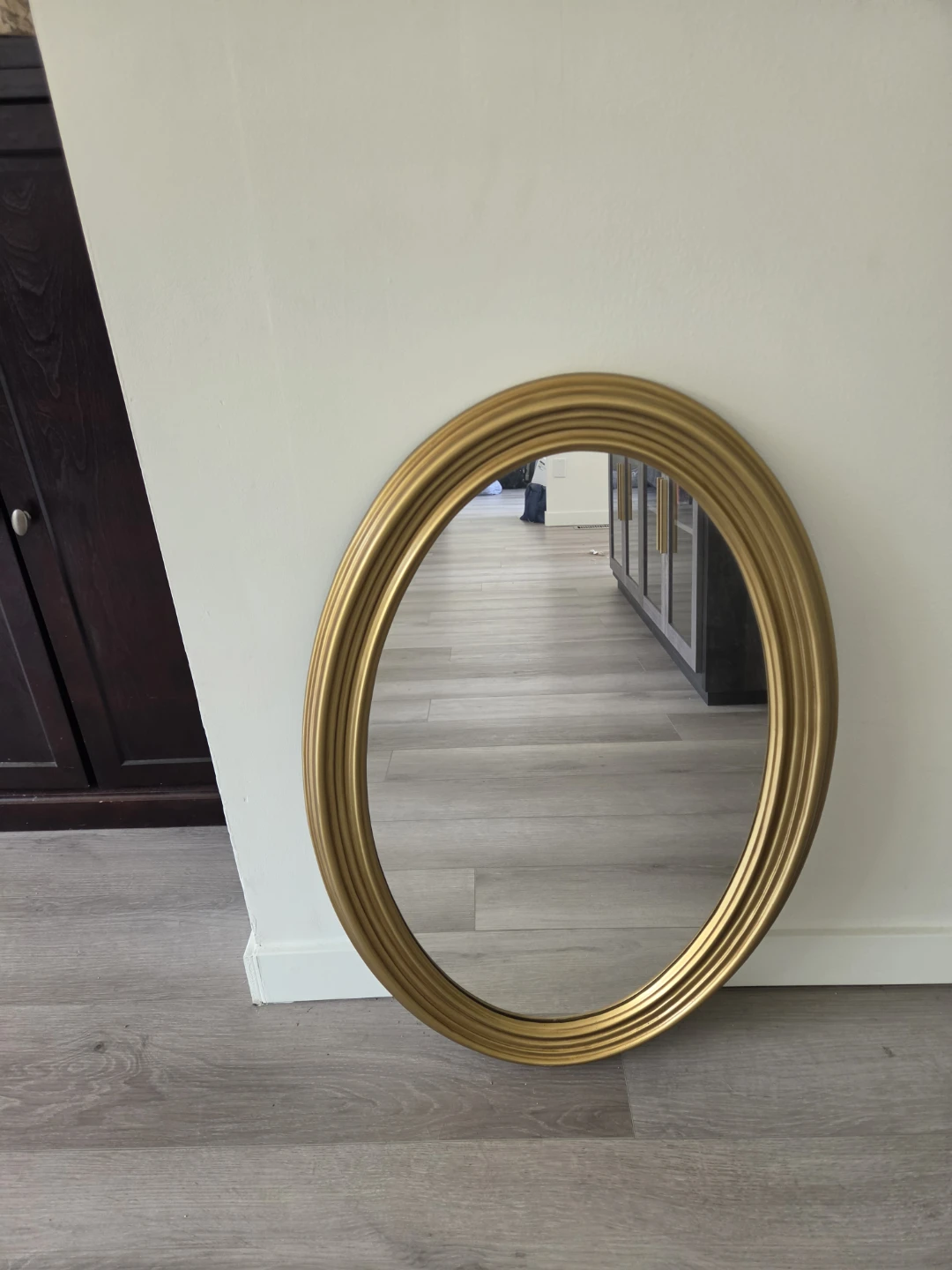 Gold Oval Mirror - photo 2