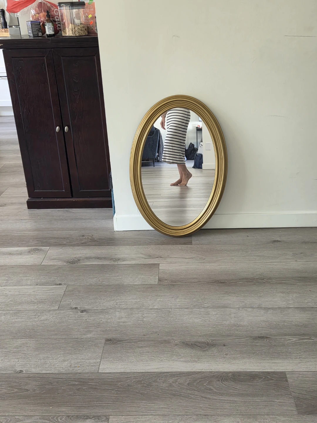 Gold Oval Mirror - photo 3
