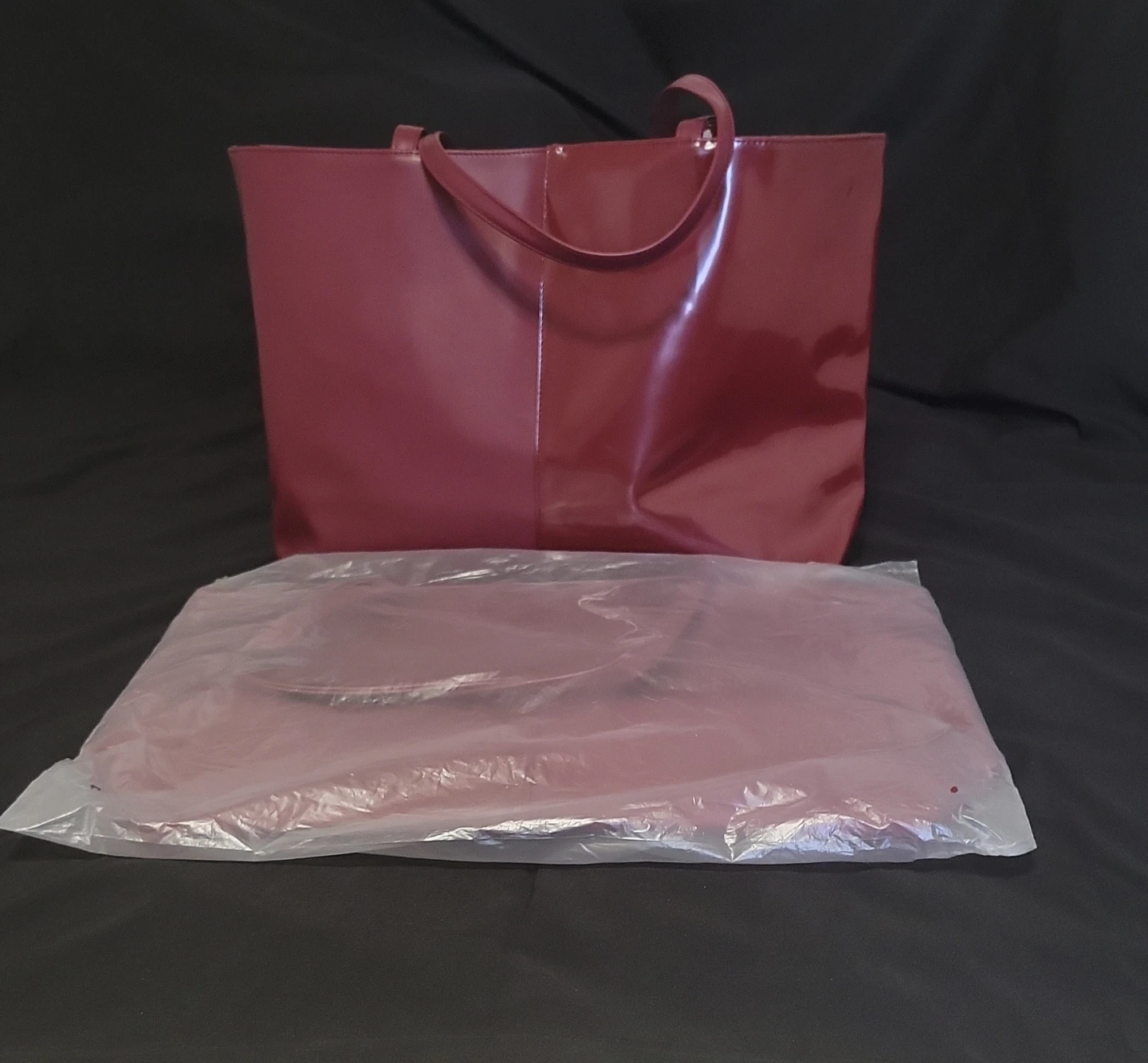 Set Tote Bags - Woven, Faux Leather, and Straw - photo 3