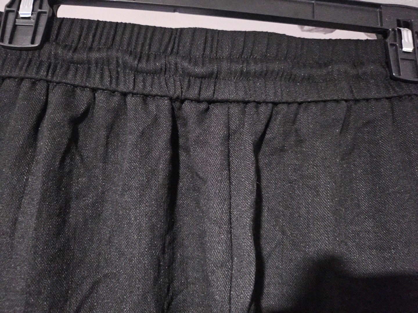 Black Linen Blend Wide Leg Pants - photo 4
