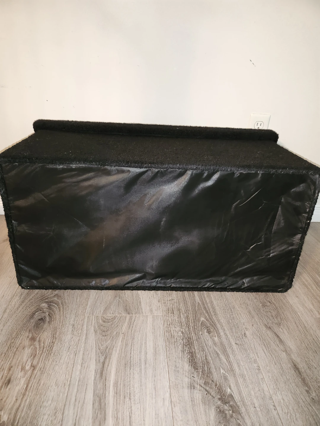 Black foldable storage ottoman - photo 2