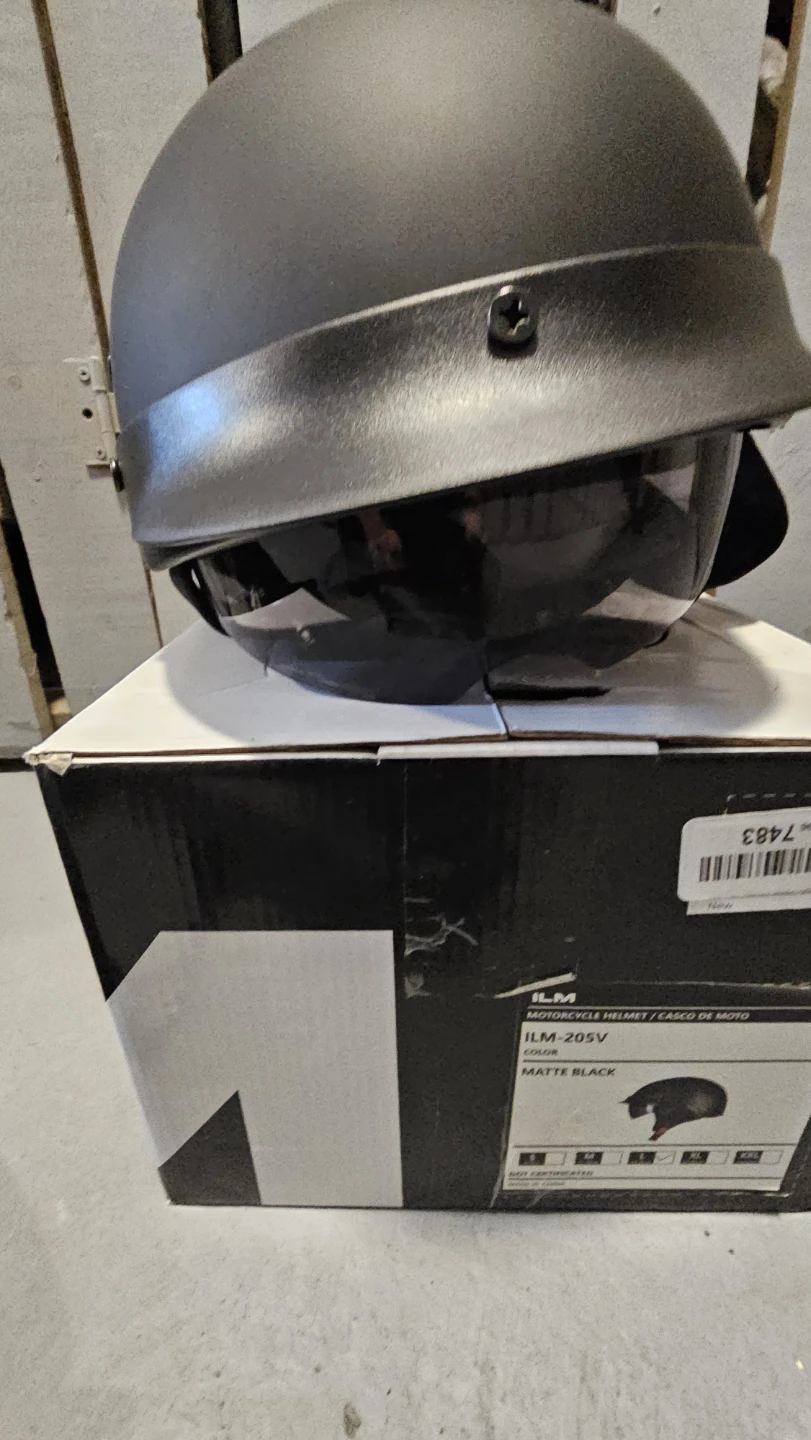 New ILM Motorcycle Helmet - Matte Black - Size L - photo 4