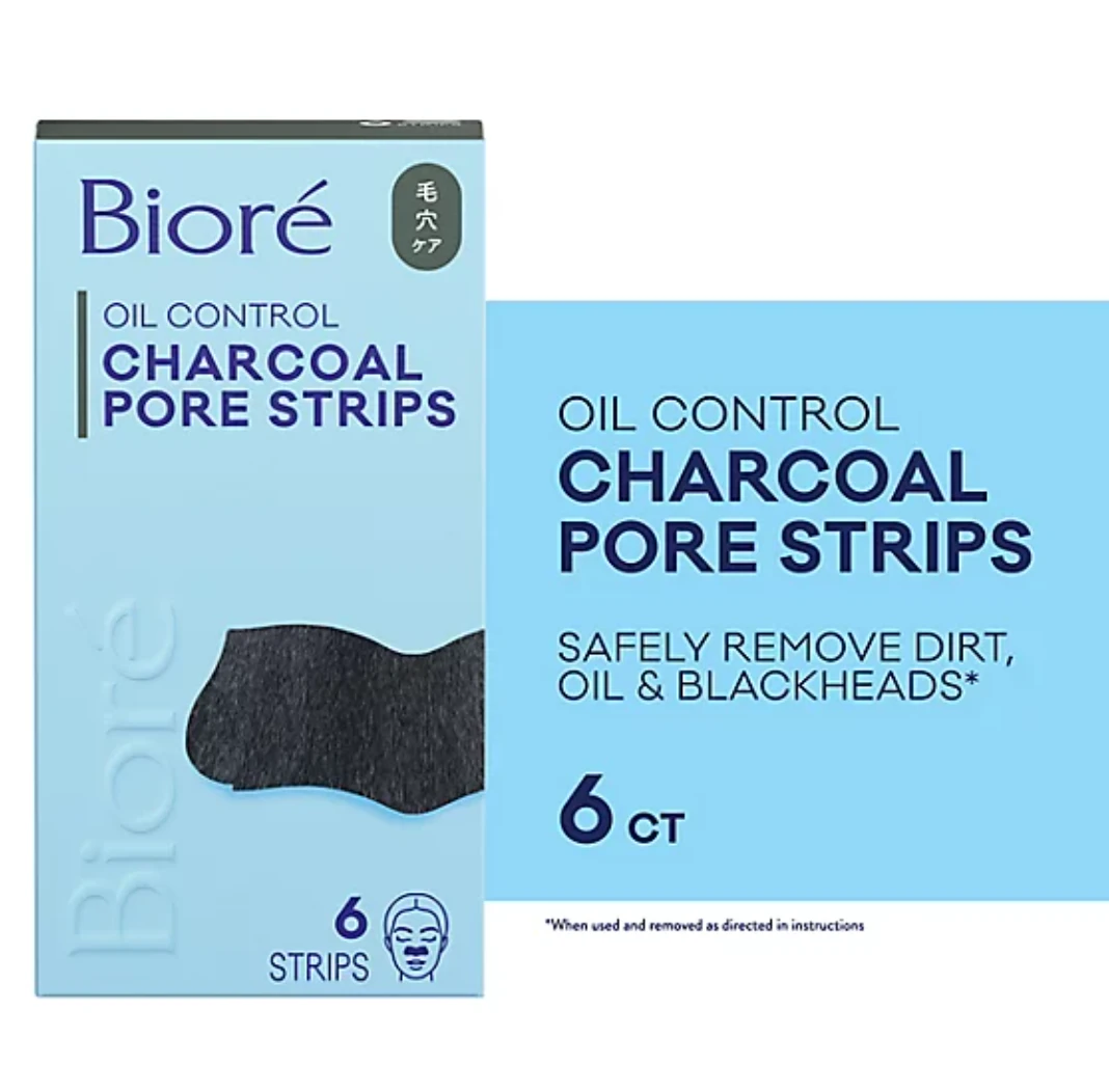 Bioré Oil Control Charcoal Pore Strips - 6 Strips