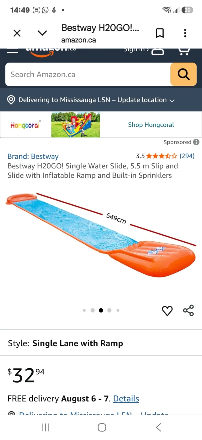 Bestway H2O Go! 18 FT Double Slide - photo 4