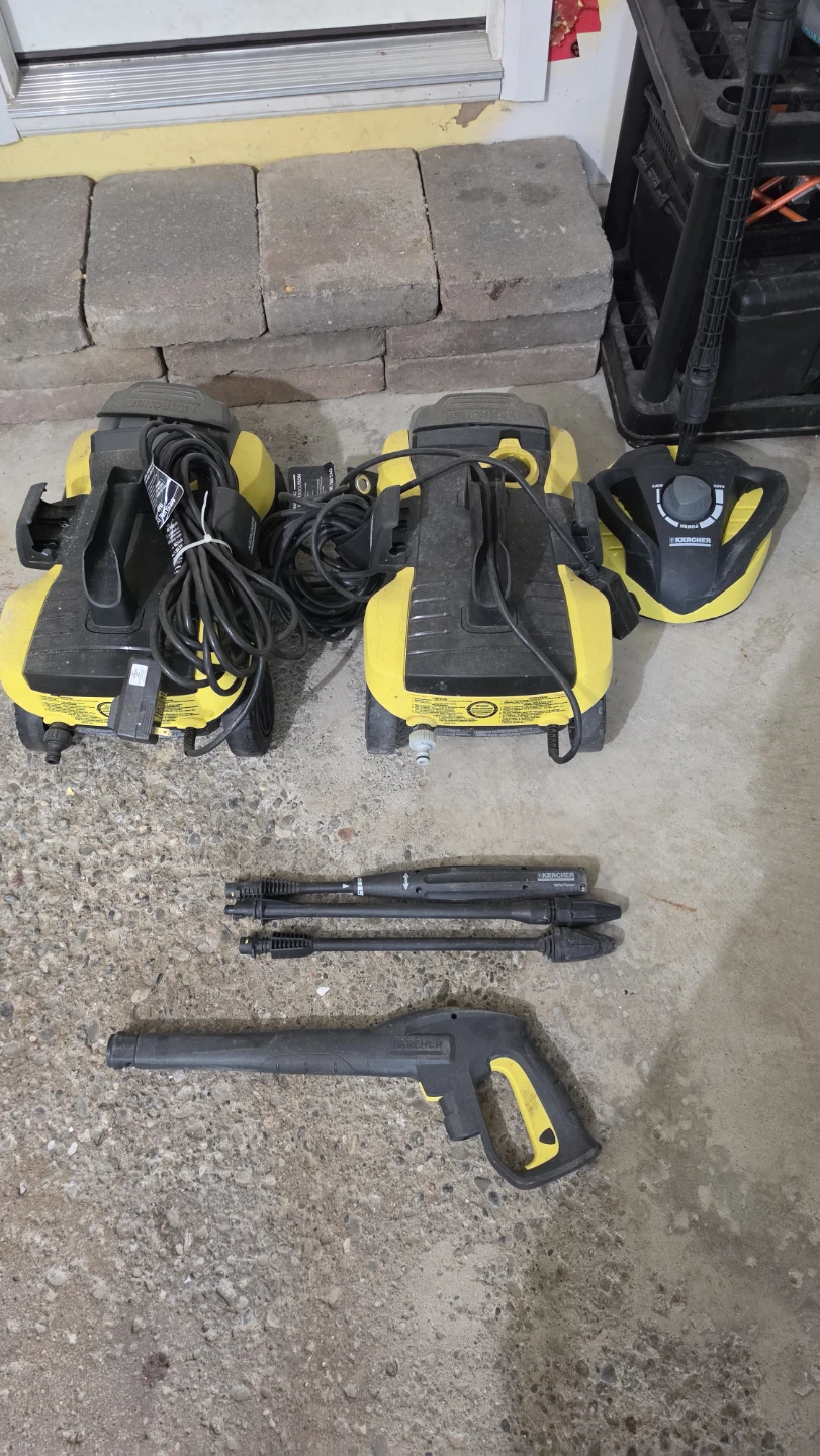 Two Karcher Pressure Washers with Accessories