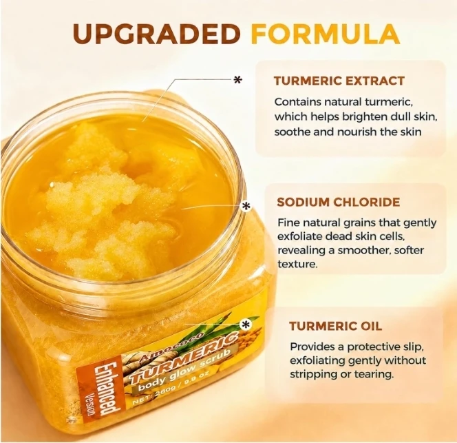 Turmeric Body Glow Scrub 280g - photo 5