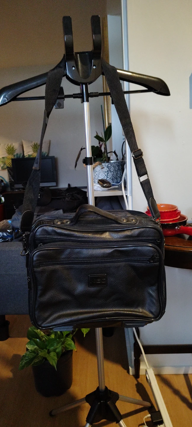 Black Leather Briefcase Bag