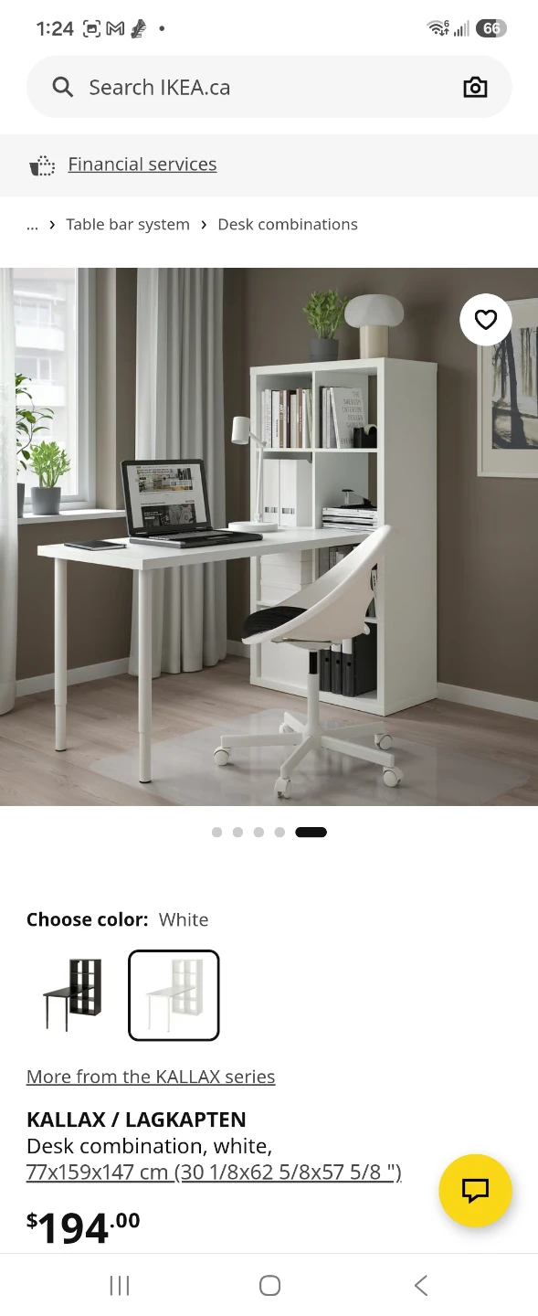 IKEA KALLAX / LAGKAPTEN Desk Combination White - photo 2