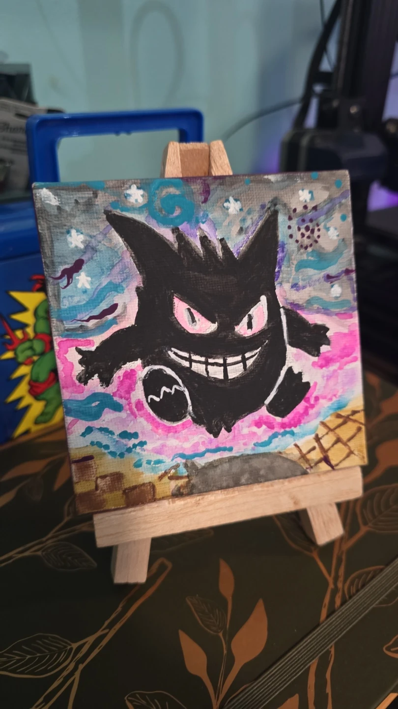 Hand-painted Gengar Canvas - photo 5