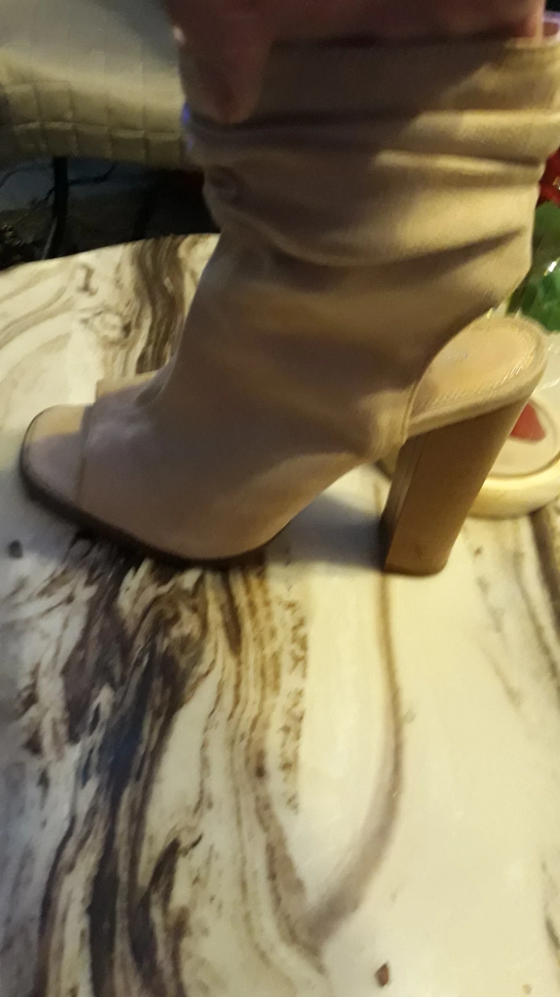 Women's Peep Toe Heeled Booties - photo 3