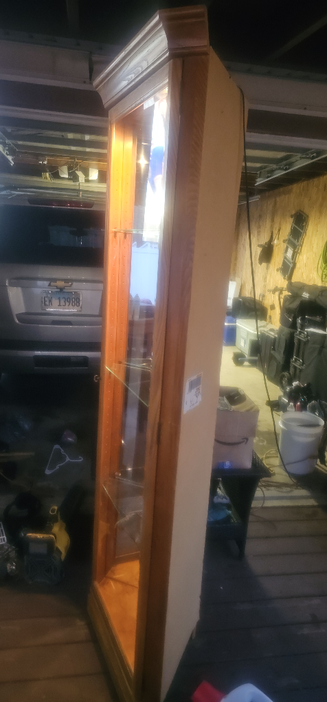 Wooden Display Cabinet with Glass Door - photo 2