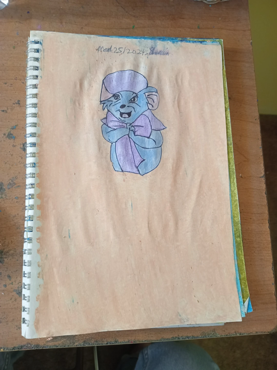 PURPLE-BLUE RAT DRAWING BY CUSTOM ARTIST SHERWIN - photo 4