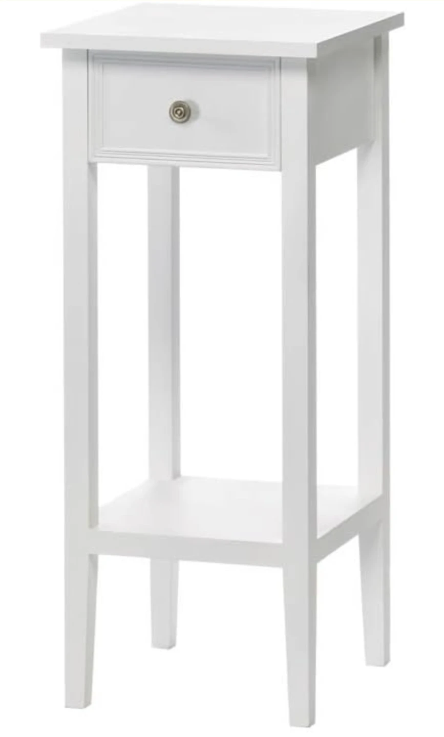 White Entry Side Table With Drawer - photo 2